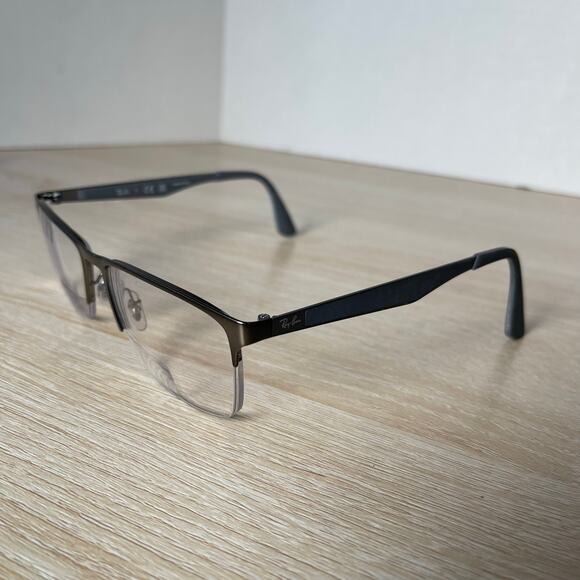 Ray-Ban RB6335 2855 Eyeglasses Grey Frames Only 56-17-145 Excellent Cond! - Picture 3 of 8